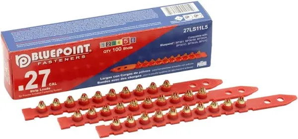 Blue Point Fasteners Load RED .27 Cal Long Strip 27LS11L5/27ES1<wbr/>1L5