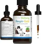 Pet Wellbeing Respir-Gold for Easy Breathing in Cats / 2 oz