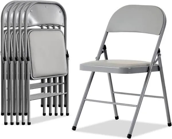 Karl Home 6 Pack Grey Folding Chairs