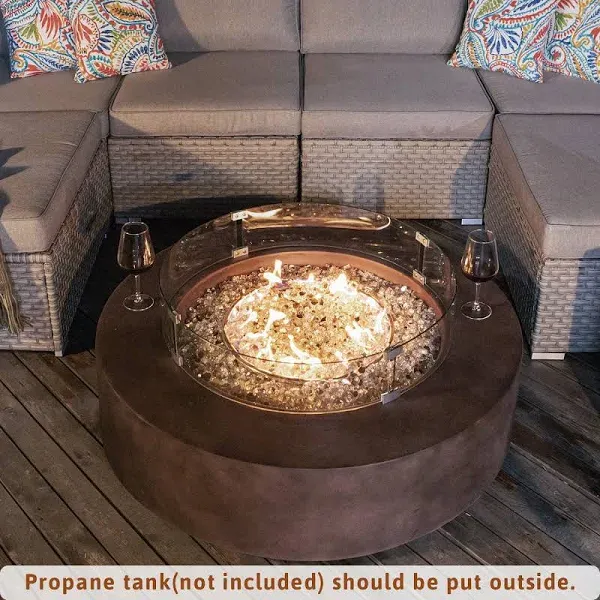 COSIEST Outdoor Propane Fire Pit Coffee Table