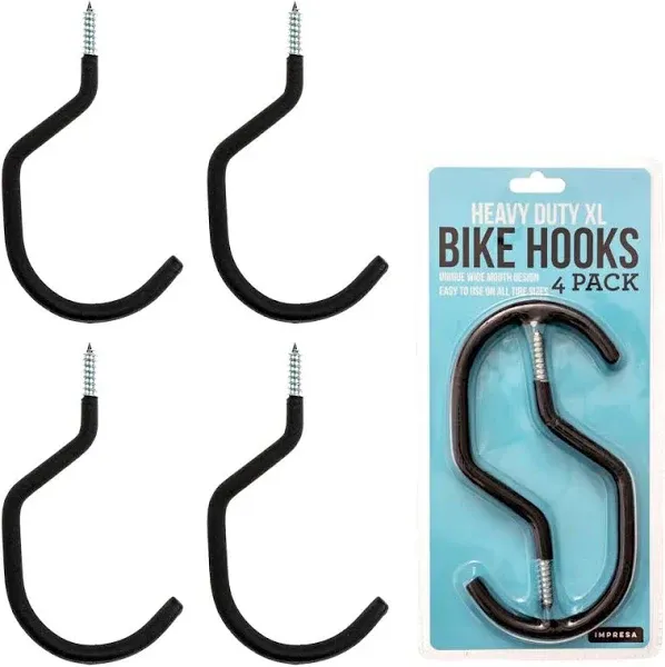 IMPRESA Heavy Duty Bike Hook/Hanger Wide Opening for All Bike Types