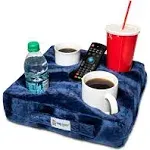 Cup Cozy Deluxe Pillow (Navy) As Seen On TV -The World's Best Cup Holder! Keep Your Drinks Close and Prevent Spills. Use It Anywhere-Couch, Floor, Bed