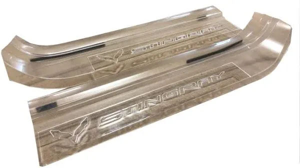 Corvette Clear Door Sill Protectors : C7 Stingray, Z51, Z06 Clear w/Embossed ...