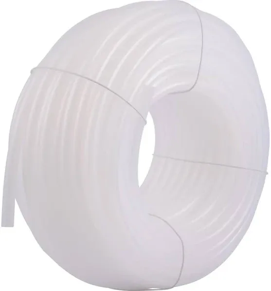 1/4 Inch ID (3/8 Inch OD) White Polyethylene Tubing, 100 Foot Length, 98633