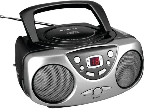 Sylvania Portable CD Boom Box with AM/FM Radio