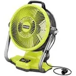 RYOBI PLC850 ONE+ 18V Cordless Hybrid WHISPER SERIES 12 in. Misting Cannon Fan