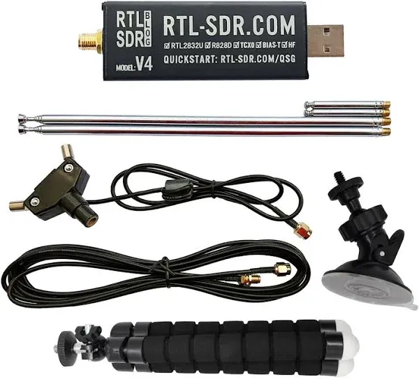 RTL-SDR Blog V4 R828D RTL2832U 1PPM TCXO HF Bias Tee SMA Software Defined Rad...