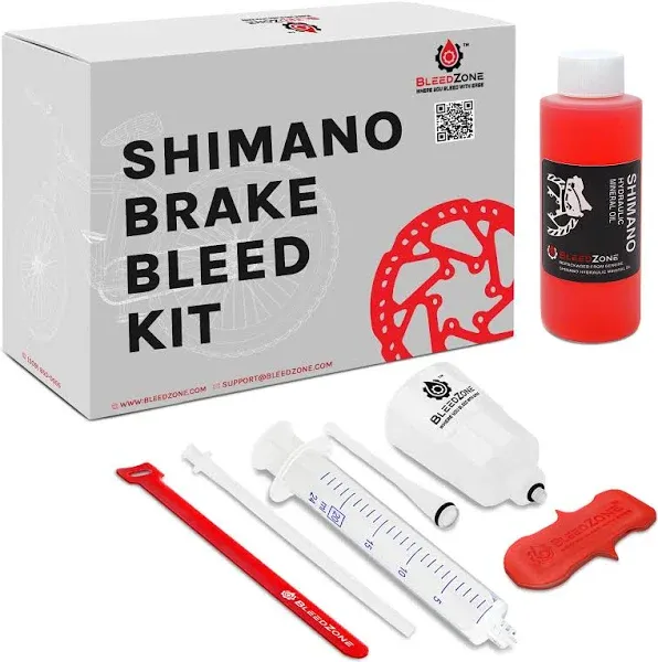 BleedZone Bike Bleed Kit for Shimano Brakes, Brake Bleeder Kit, Bike Hydraulic Brake Kit with 120ml Mineral Oil, Fits with Shimano Bike, Mountain Bike Brake Bleeder Kit, Bicycle Brake Bleed Kit