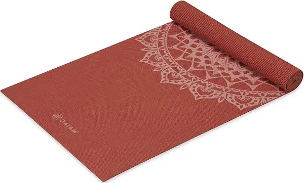 Gaiam Yoga Mat - Premium 5mm Print Thick Non Slip Exercise & Fitness Mat for All Types of Yoga, Pilates & Floor Workouts (68" x 24" x 5mm)