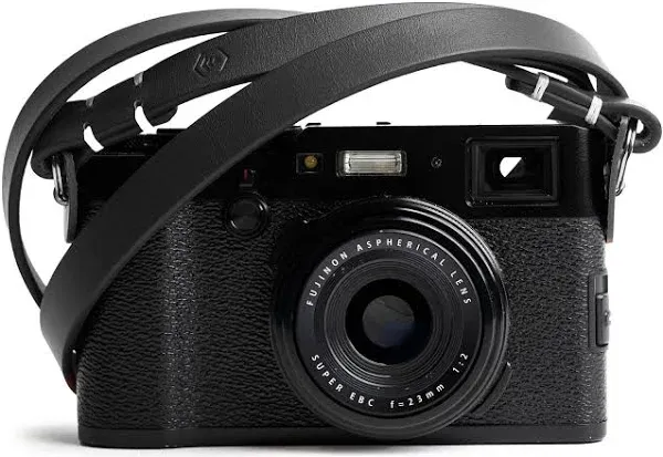 Evergreen Leather Camera Strap, Black