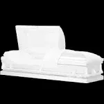 Titan Casket, Andover Series Funeral Casket in White, Size: Standard