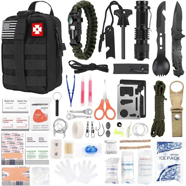 for Man Dad Husband, 210 PCS Survival First Aid kit, Professional Survival Gear