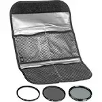 Hoya 62mm (HMC UV/Circular Polarizer / ND8) 3 Digital Filter Set with Pouch