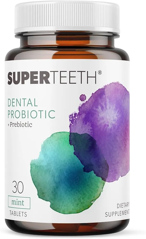 SuperTeeth Chewable Dental Probiotic for Adults &amp; | Support Healthy Teeth &amp; G...