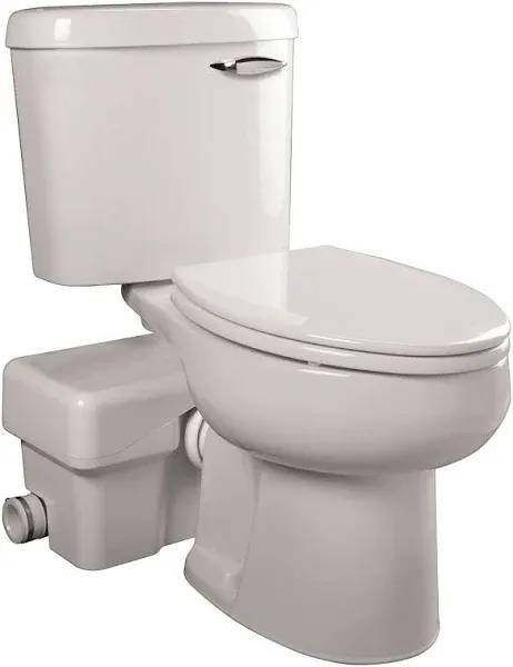 Macerating Toilet, Round, 1/2 HP, 115V