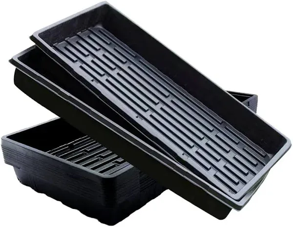 1020 Trays- Heavy Duty with Holes, 10 Pack, for Propagation Seed Starter, Plant Germination, Seedlings, Microgreens (10)