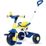 KRIDDO 2 in 1 Kids Tricycles Age 18 Month to 3 Years EVA Wheels Upgra