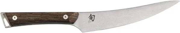 Shun Cutlery Kanso Boning & Fillet Knife 6.5”, Easily Glides Through Meat and Fish, Authentic, Handcrafted Japanese Boning, Fillet and Trimming Knife,Silver