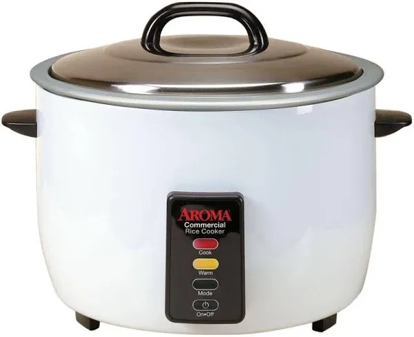 Aroma ARC-1033E 60-Cup Commerical Electronic Rice Cooker, White