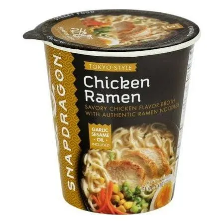 Snapdragon Chicken Ramen Cups | Rich Chicken Broth With Authentic Ramen Noodles | Authentic Flavors | Satisfy Your Craving | 2.2 oz (6 Pack)