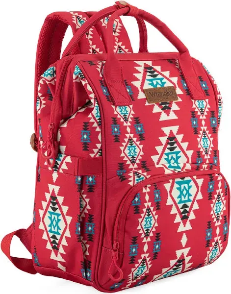 Montana West x Wrangler Aztec Baby Bag Backpack for Women Casual Daypack Travel Bags with Side Bottle Pockets