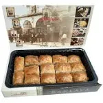 Gulluoglu Turkish Walnut Baklava, 1.1lb - 500 gr, 14 pieces, daily fresh shipment from Istanbul/Turkey