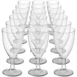 JoyServe Bulk 7 oz Plastic Disposable Wine Glasses