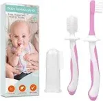 Baby Toothbrush Set (324 Months) BPAFree Baby Finger Toothbrush, Training Toothbrush & Toddler Toothbrush Designed in Canada Complete Babys First