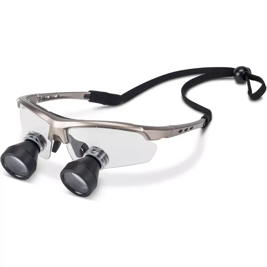 Practicon TTL Easy Size 3X Loupes Kit, Measure and Size Through The Lens Loupes, Silver Frame