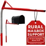 SwingClear, Mailbox Support Post with Swinging Boom Arm, No Dig Mailbox Post, Galvanized Steel Post, Ideal for Both Rural and Residential, for All