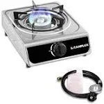 Camplux Single Burner Propane Stove 9,800 BTU, Portable Gas Stoves