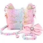 mibasies Purse for Little Girls Dress Up Jewelry Pretend Play Kids Accessories Toddler Cat Gifts