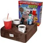 Cup Cozy Deluxe Pillow (Gray) *As Seen on TV* -The World's Best Cup Holder! Keep Your Drinks Close and Prevent Spills. Use it Anywhere-Couch, Floor, Bed, Man cave, car, RV, Park, Beach and More!