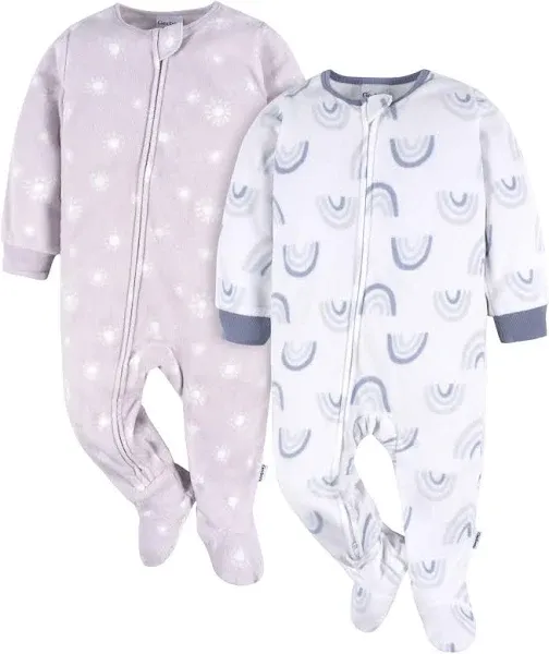 Gerber 2-Pack Baby & Baby Girls Fleece Pajamas