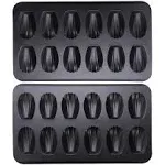 YumAssist 2 Pack Nonstick Madeleine Pan, 12-Cup Heavy Duty Shell Shape Baking Cake Mold Pan.