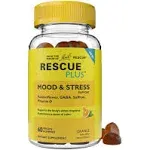 Rescue Plus, Mood & Stress Support, Orange, 60 Vegan Gummies, Bach