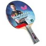 Butterfly Nakama S-10 Table Tennis Racket – ITTF Approved Butterfly Ping Pong Paddle – Wakaba Table Tennis Rubber and Thick Sponge Layer Ping Pong Racket – 2 Ping Pong Balls Included,Black/Red