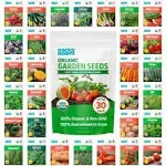 Back to The Roots Heirloom Organic, Non-GMO & USA Grown Seeds, 30ct Herb, Fruit, and Veggies, Assortment May Vary, Guaranteed to Grow