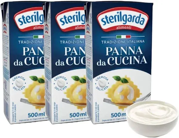 Sterilgarda Italian Cooking Cream | Panna da Cucina | 16.9 fl oz (500ml) - Pack of 1