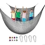 6.5&#039; X 9.8&#039; Climbing Cargo Net, Double Layers Playground Safety Net, with Storag