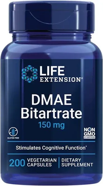 Life Extension, DMAE Bitartrate, 150 mg, 200 Capsules