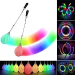 Poitoi Led Poi Balls Glow Balls Soft Glow Poi Balls for Beginners and profession