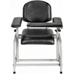 AdirMed Black Padded Blood Drawing Chair