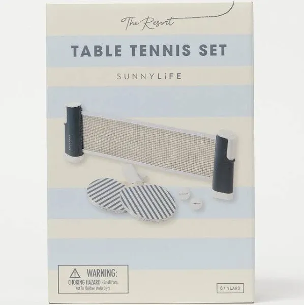 Sunnylife Coastal Blue The Resort Table Tennis Set