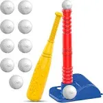 ToyVelt TBall Set For Toddlers 9 Balls - Kids Baseball Tee Game For Boys &amp; Gi...