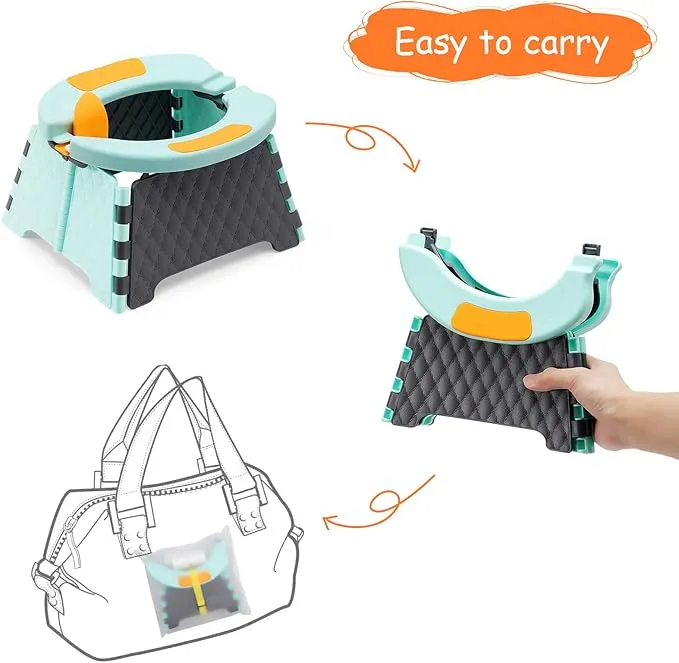 Toddler Portable Potty Training Seat for Kids Baby Foldable Toilet Child Trav...