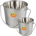 Heavy Stainless Steel round Bucket, 1 Quart