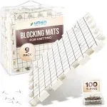 Blocking Mats for Knitting [9-Pack] - Extra Thick Blocking Boards with - -