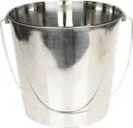 Advance Pet Product Heavy Stainless Steel Round Bucket, 13 Quart