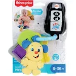 Fisher-Price Baby & Toddler Toy Laugh & Learn Play & Go Keys with Lights & Music for Pretend Play Infants Ages 6+ Months​